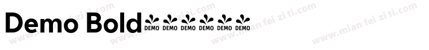 Demo Bold字体转换